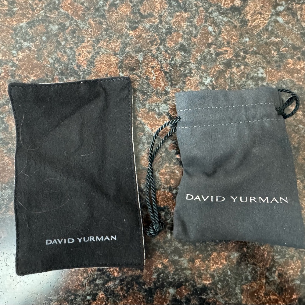 David Yurman Black Jewelry Pouch Set